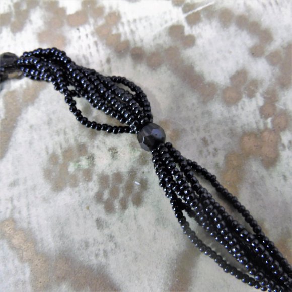 La Regale Black Beaded Evening Purse - Picture 5 of 8